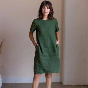 Sotela Linen Cocoon Dress, Size 4